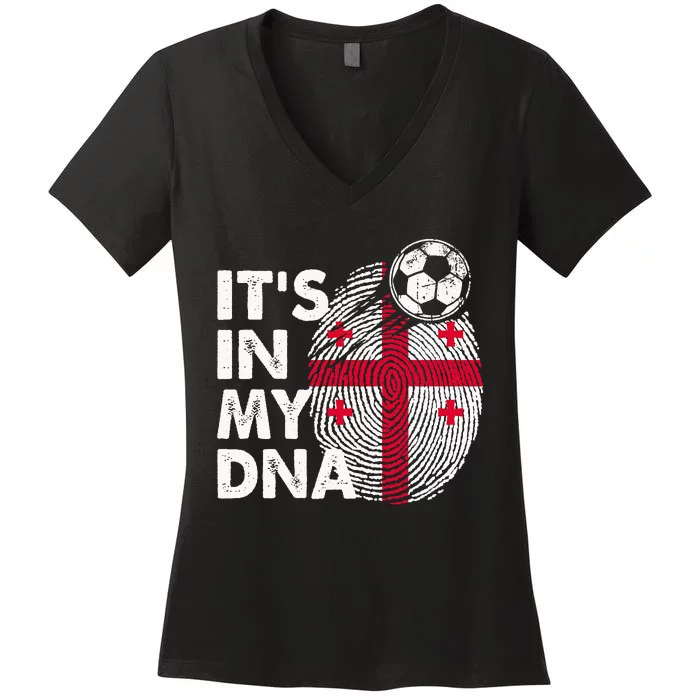 Georgia In My Dna Georgian Flag Team Georgia Women's V-Neck T-Shirt