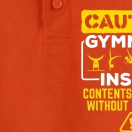 Gymnast Inside May Flip Without Warning Funny Gymnastics Dry Zone Grid Performance Polo