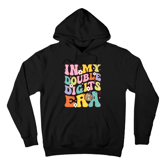 Girl In My Double Digits Era Retro 10 Year Old 10th Birthday Hoodie