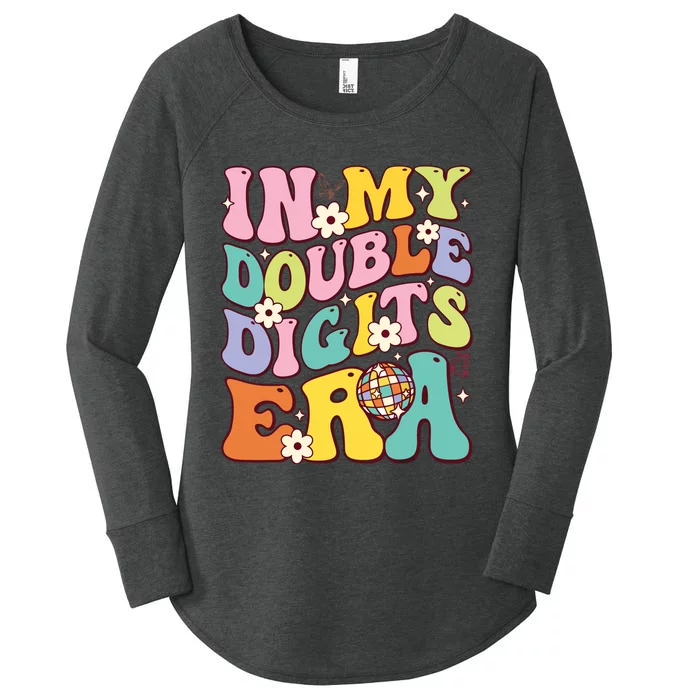 Girl In My Double Digits Era Retro 10 Year Old 10th Birthday Women's Perfect Tri Tunic Long Sleeve Shirt