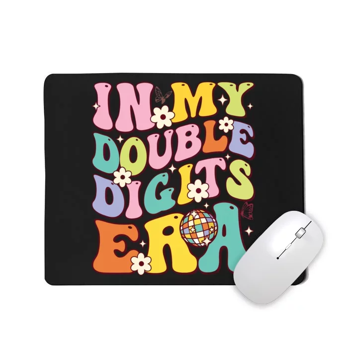 Girl In My Double Digits Era Retro 10 Year Old 10th Birthday Mousepad