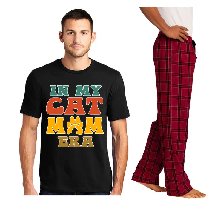 Groovy In My Cat Mom Era Retro Pajama Set