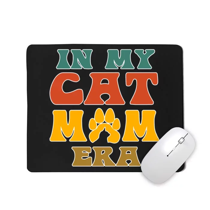 Groovy In My Cat Mom Era Retro Mousepad