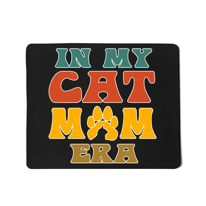 Groovy In My Cat Mom Era Retro Mousepad