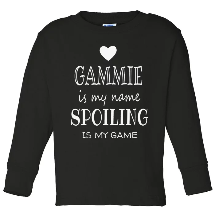 Gammie Is My Name Special Grandma Toddler Long Sleeve Shirt