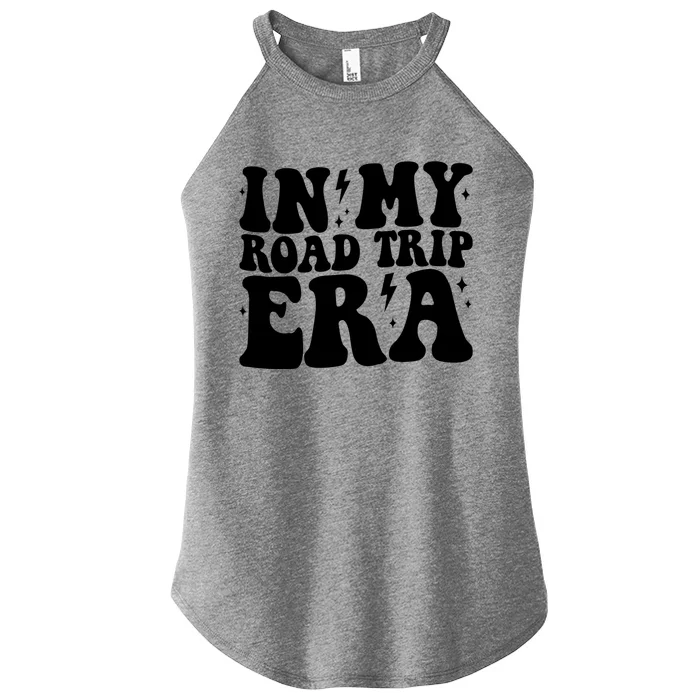 Groovy In My Road Trip Era Family Friend Camping Rv Vacation Gift Women’s Perfect Tri Rocker Tank