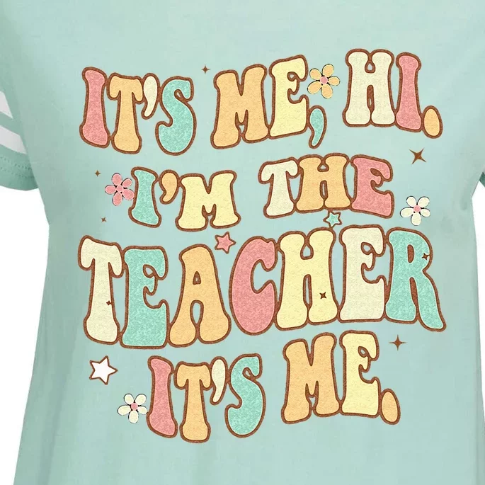 Groovy Its Me Hi Im The Teacher It’s Me Back To School Gifts Enza Ladies Jersey Football T-Shirt