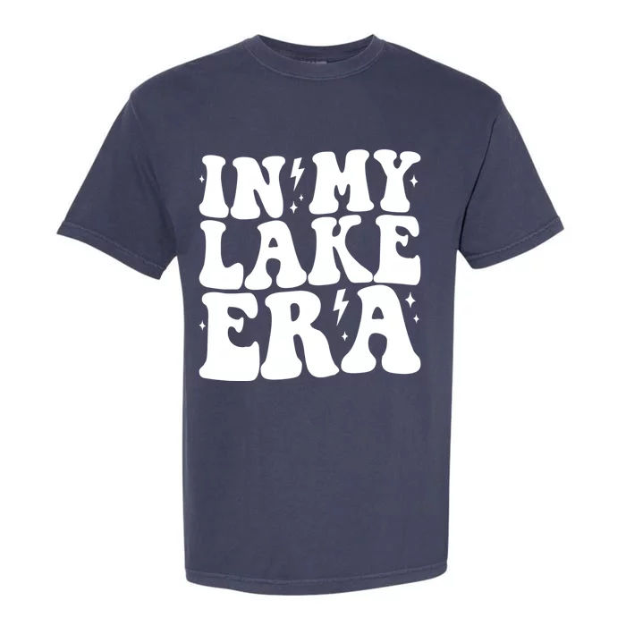 Groovy In My Lake Era Lake Vacation Camping Life Retro Great Gift Garment-Dyed Heavyweight T-Shirt