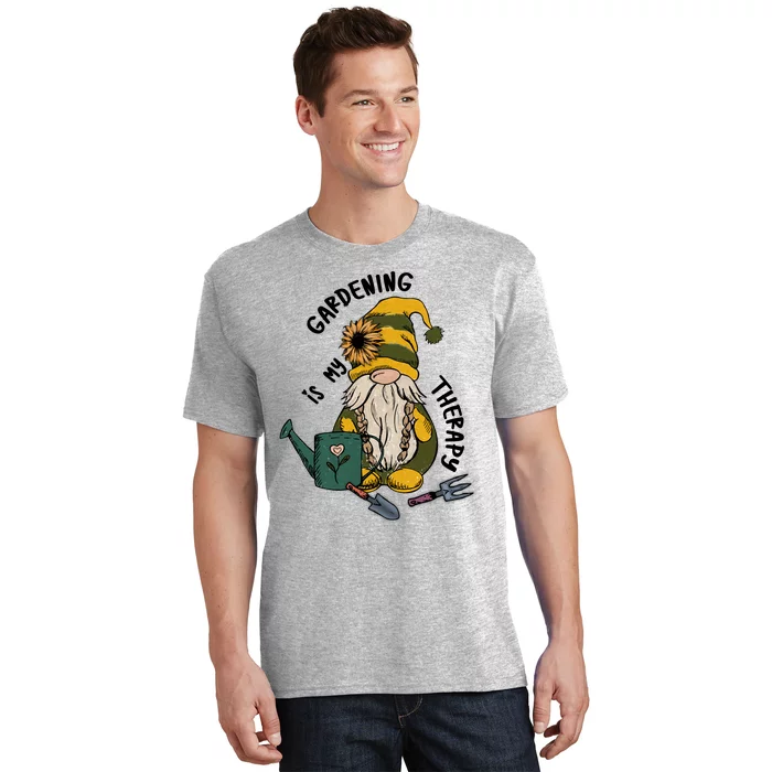 Gardening Is My Therapy Gnome T-Shirt