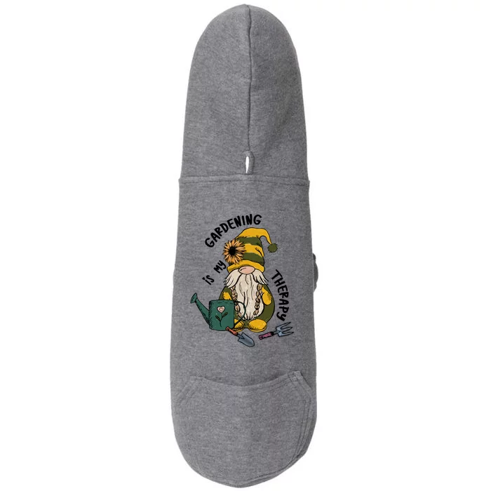 Gardening Is My Therapy Gnome Doggie 3-End Fleece Hoodie