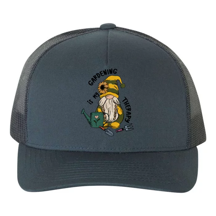 Gardening Is My Therapy Gnome Yupoong Adult 5-Panel Trucker Hat