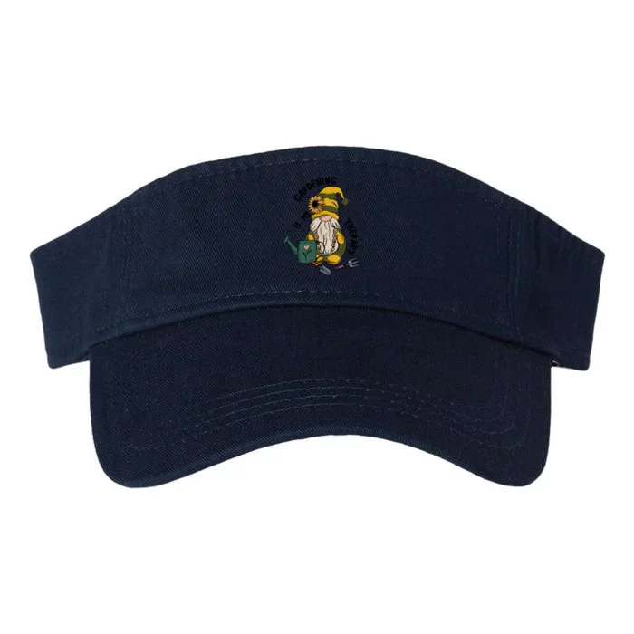 Gardening Is My Therapy Gnome Valucap Bio-Washed Visor