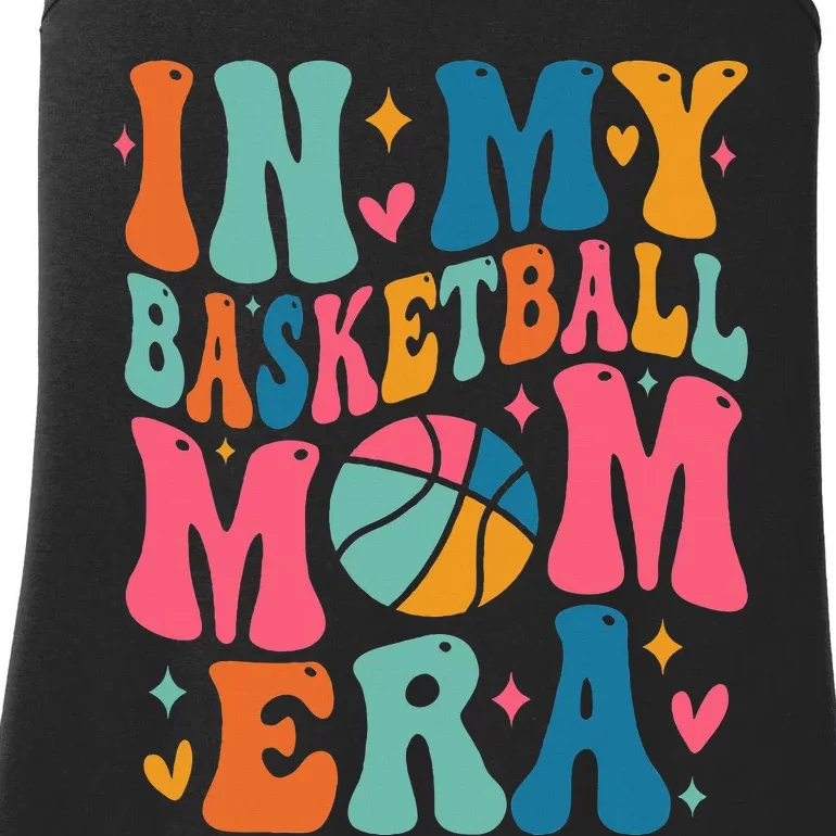 Groovy In My Basketball Mom Era Basketball Mama Mother Ladies Essential Tank