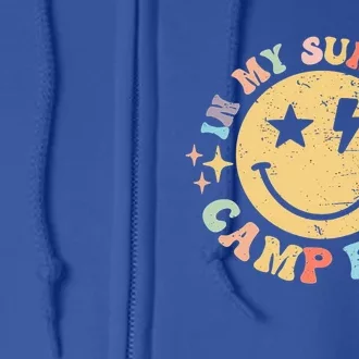 Groovy In My Summer Camp Era Retro Summer Camp Camping Funny Gift Full Zip Hoodie