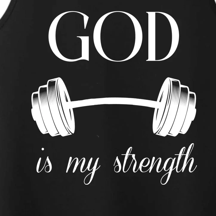 God Is My Strength Performance Tank