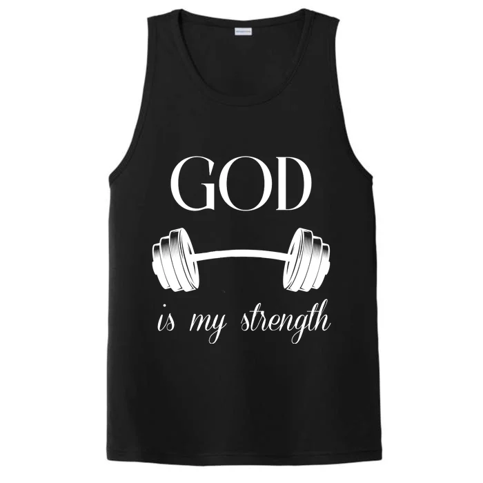 God Is My Strength Performance Tank