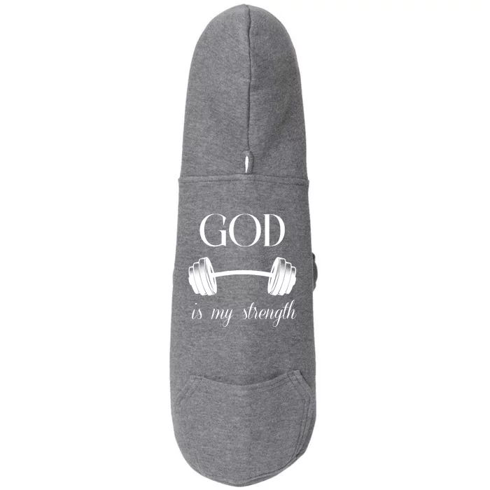 God Is My Strength Doggie 3-End Fleece Hoodie