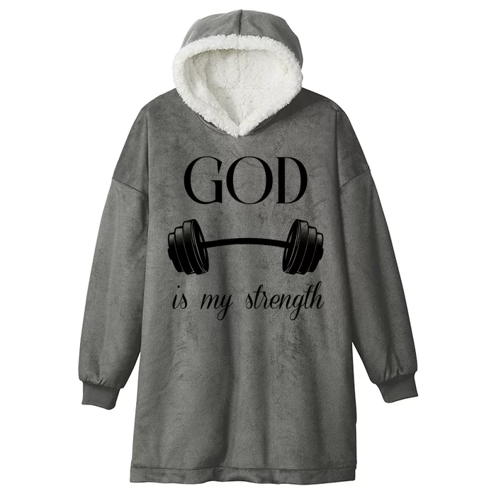 God Is My Strength Hooded Wearable Blanket