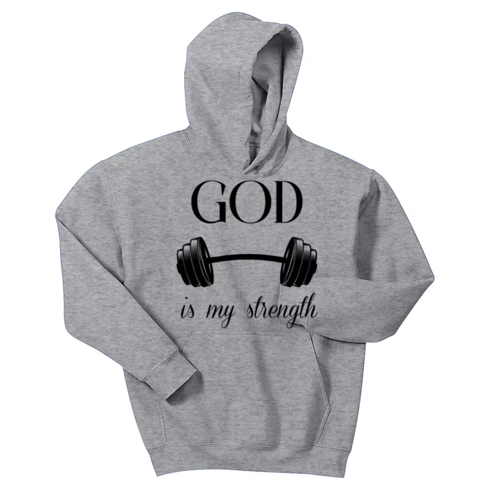 God Is My Strength Kids Hoodie