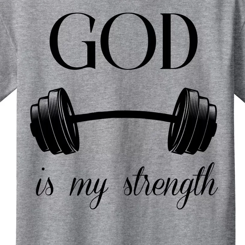 God Is My Strength Kids T-Shirt