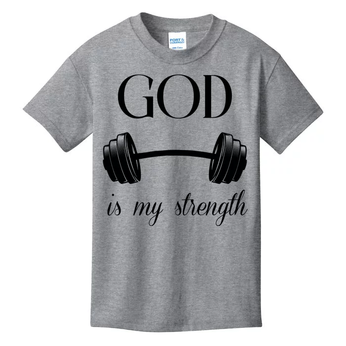 God Is My Strength Kids T-Shirt