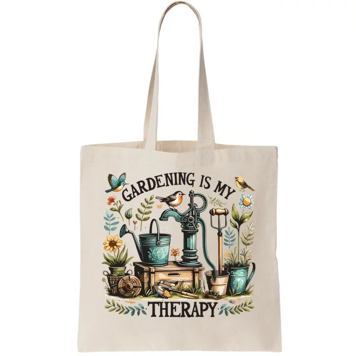 Gardening Is My Therapy Tote Bag