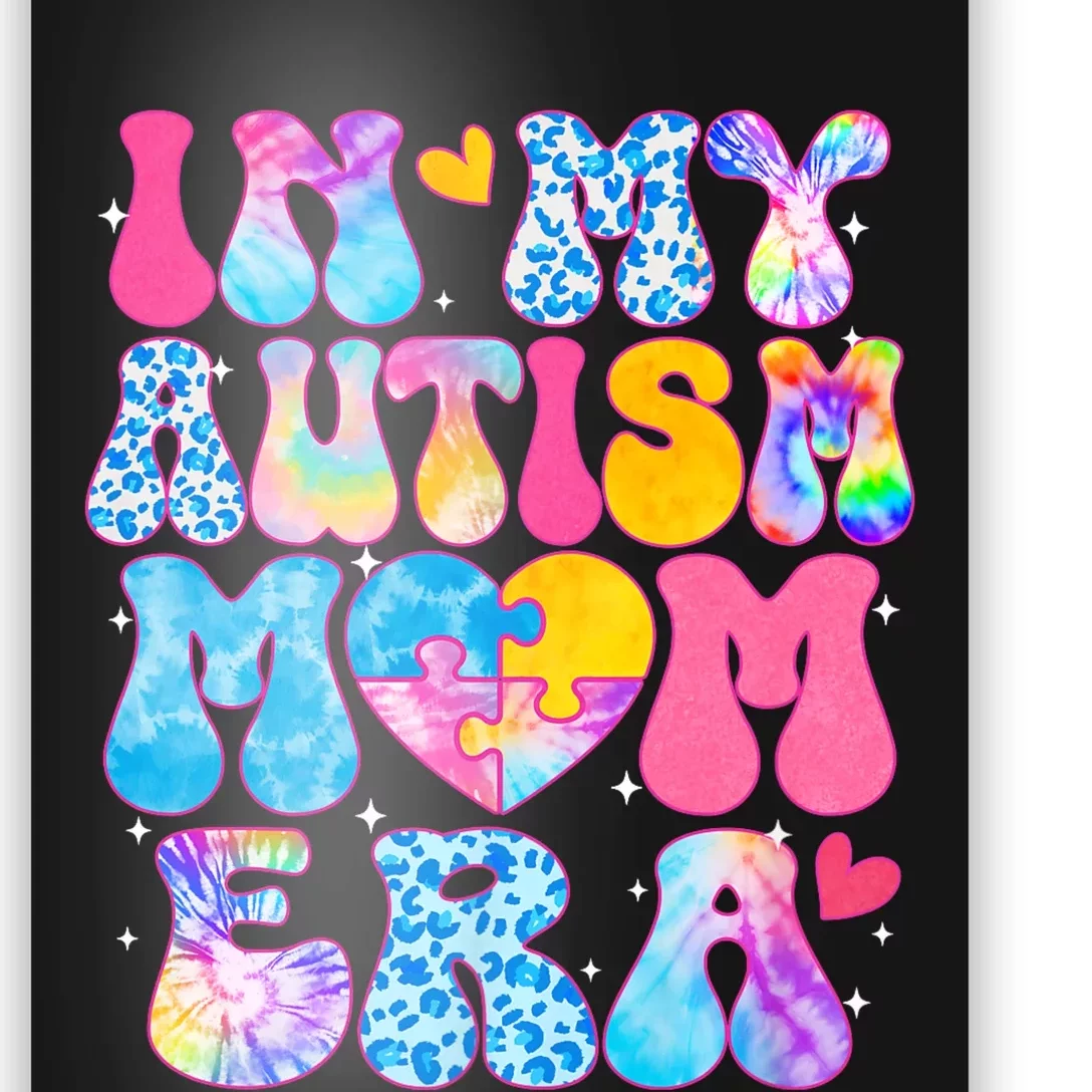 Groovy In My Autism Mom Era Autism Awareness Day Poster