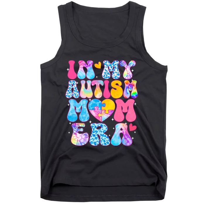 Groovy In My Autism Mom Era Autism Awareness Day Tank Top