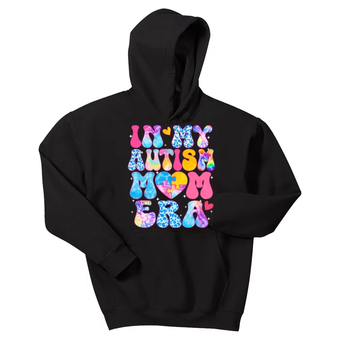 Groovy In My Autism Mom Era Autism Awareness Day Kids Hoodie