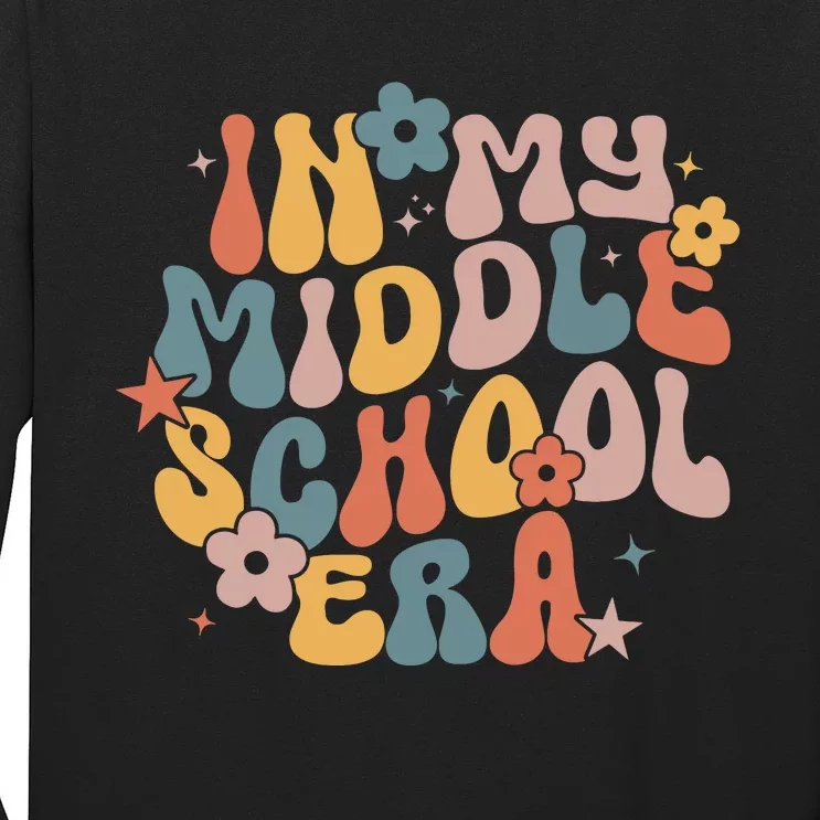 Groovy In My Middle School Era Back To School Teacher Girl Long Sleeve Shirt