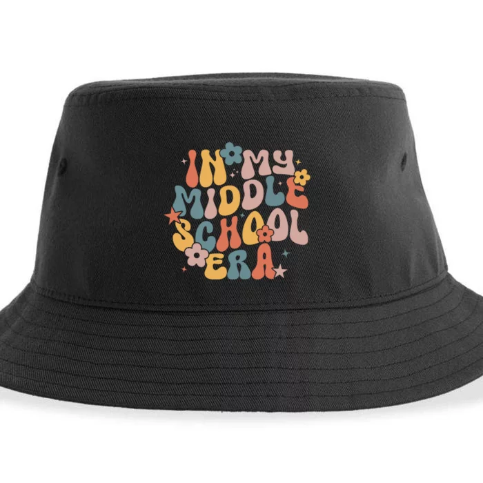 Groovy In My Middle School Era Back To School Teacher Girl Sustainable Bucket Hat