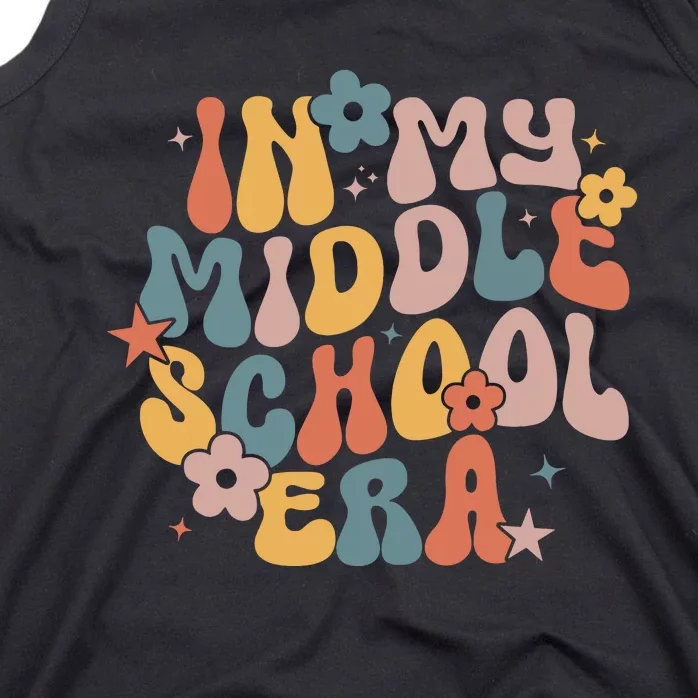 Groovy In My Middle School Era Back To School Teacher Girl Tank Top