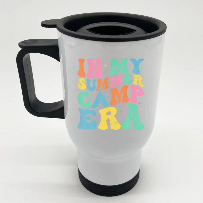 Groovy In My Summer Camp Era Retro Summer Women Front & Back Stainless Steel Travel Mug