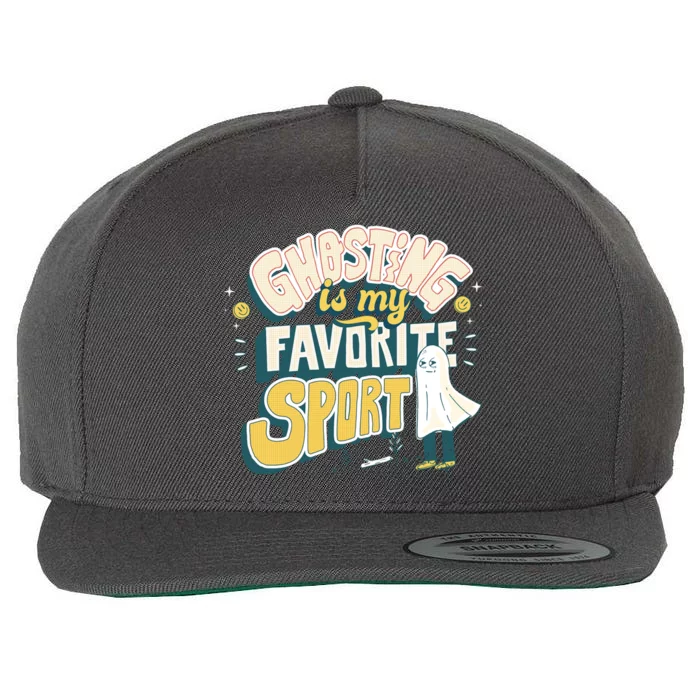 Ghosting Is My Favorite Sport Wool Snapback Cap