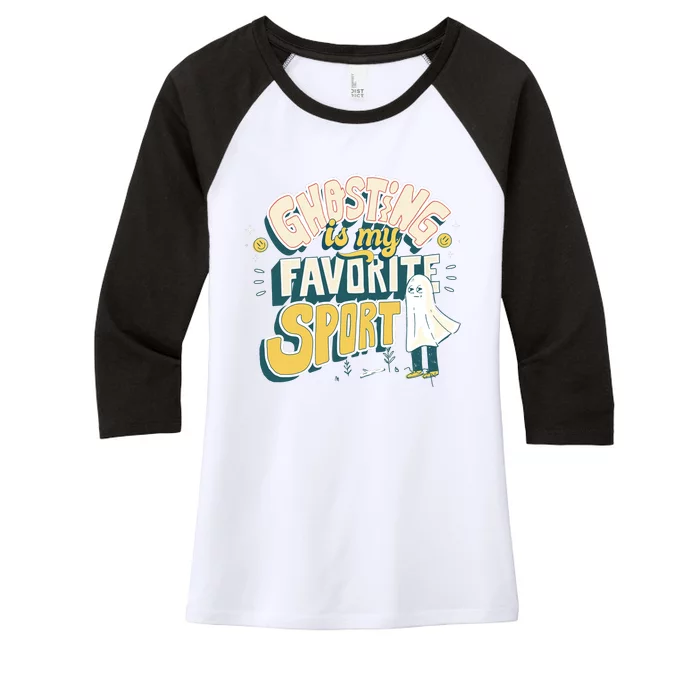 Ghosting Is My Favorite Sport Women's Tri-Blend 3/4-Sleeve Raglan Shirt