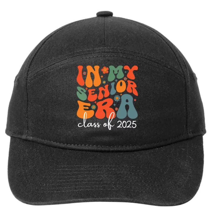 Groovy In My Senior Era Class Of 2025 Cute Graduation Party 7-Panel Snapback Hat