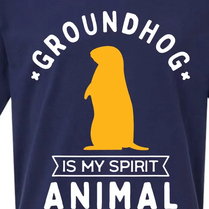 Groundhog Is My Spirit Animal Funny Woodchuck Sueded Cloud Jersey T-Shirt