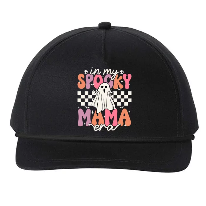 Groovy In My Spooky Mama Era Cute Retro Mom Halloween Ghost Gift Snapback Five-Panel Rope Hat