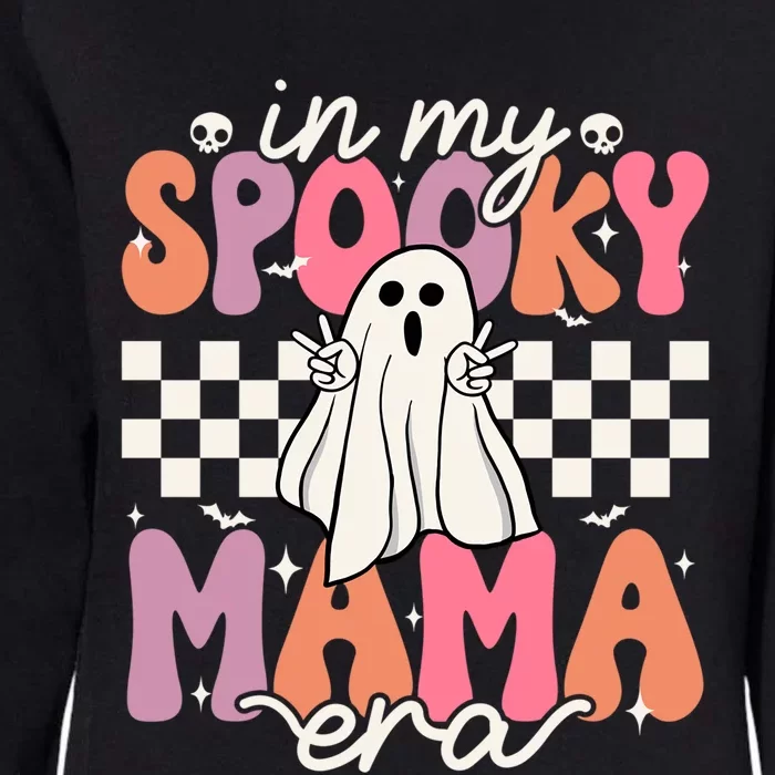 Groovy In My Spooky Mama Era Cute Retro Mom Halloween Ghost Gift Womens California Wash Sweatshirt