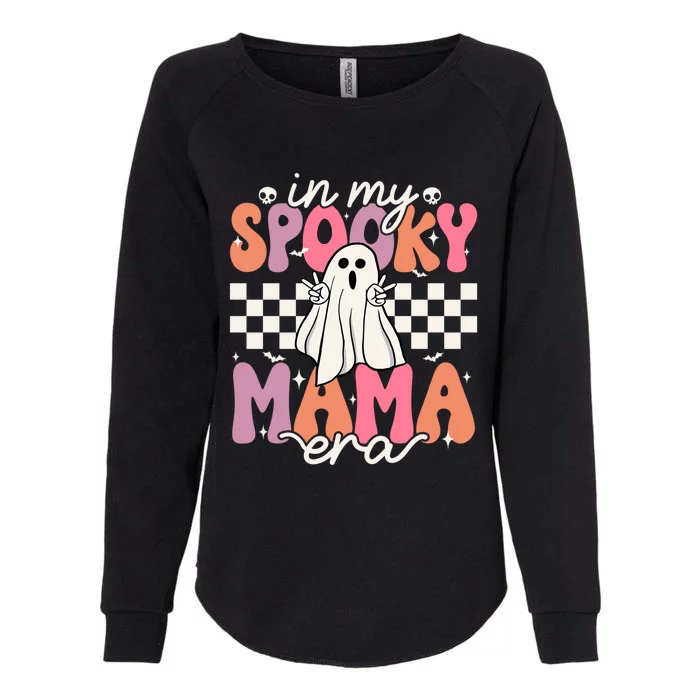 Groovy In My Spooky Mama Era Cute Retro Mom Halloween Ghost Gift Womens California Wash Sweatshirt