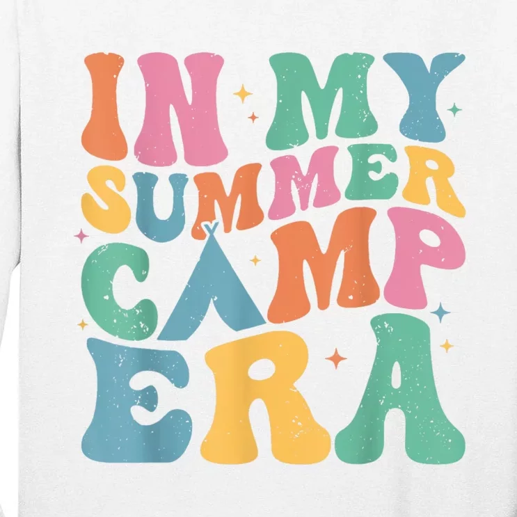 Groovy In My Summer Camp Era Retro Summer Camper Tall Long Sleeve T-Shirt