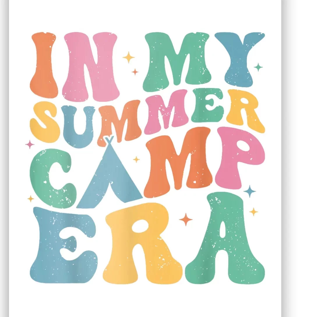 Groovy In My Summer Camp Era Retro Summer Camper Poster