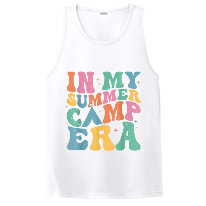 Groovy In My Summer Camp Era Retro Summer Camper Performance Tank