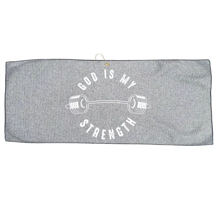 God Is My Strength Cute God Is Rock Funny Gym Gift Cute Gift Large Microfiber Waffle Golf Towel