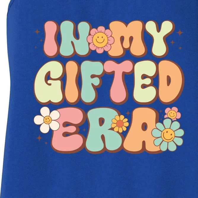 Groovy In My Gifted Era Matching Gifted Teacher Education Gift Women's Racerback Tank