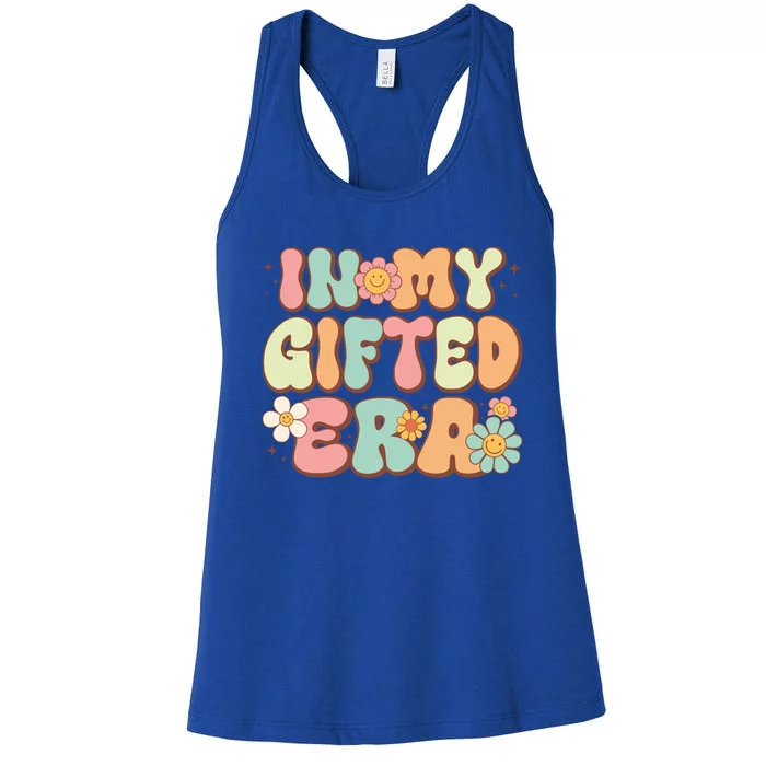 Groovy In My Gifted Era Matching Gifted Teacher Education Gift Women's Racerback Tank