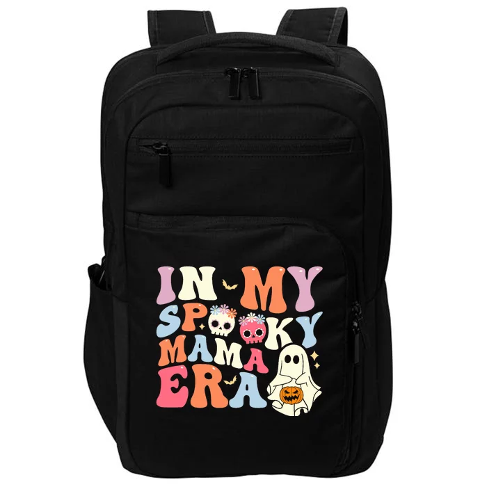 Groovy In My Spooky Mama Era Ghost Halloween Floral Mom Impact Tech Backpack