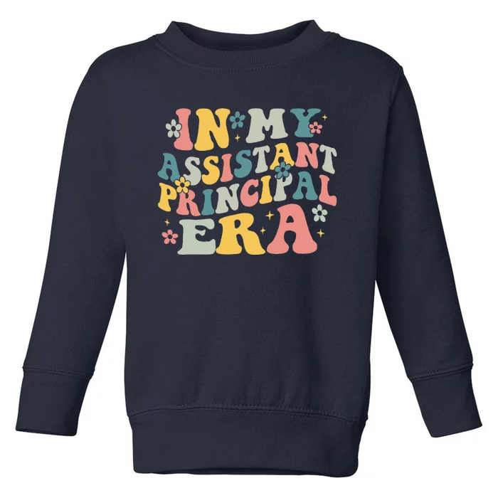 Groovy In My Assistant Principal Era Job Title School Worker Toddler Sweatshirt