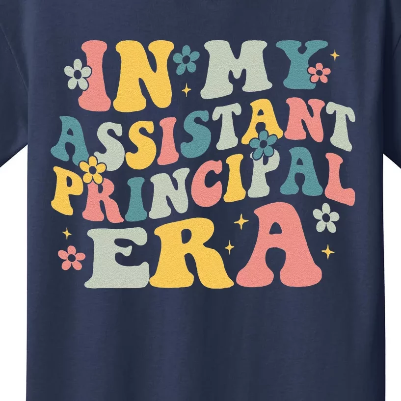 Groovy In My Assistant Principal Era Job Title School Worker Kids T-Shirt