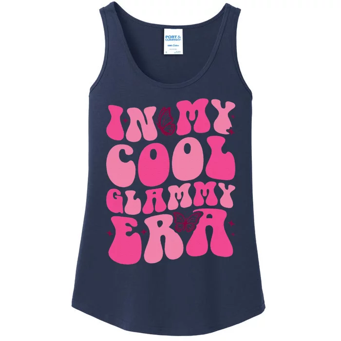 Groovy In My Cool Glammy Era Grandma Funny Retro Gifts Ladies Essential Tank